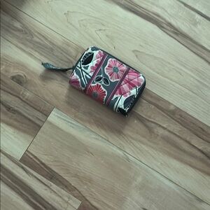 Vera Bradley Pink and Black Floral Wallet